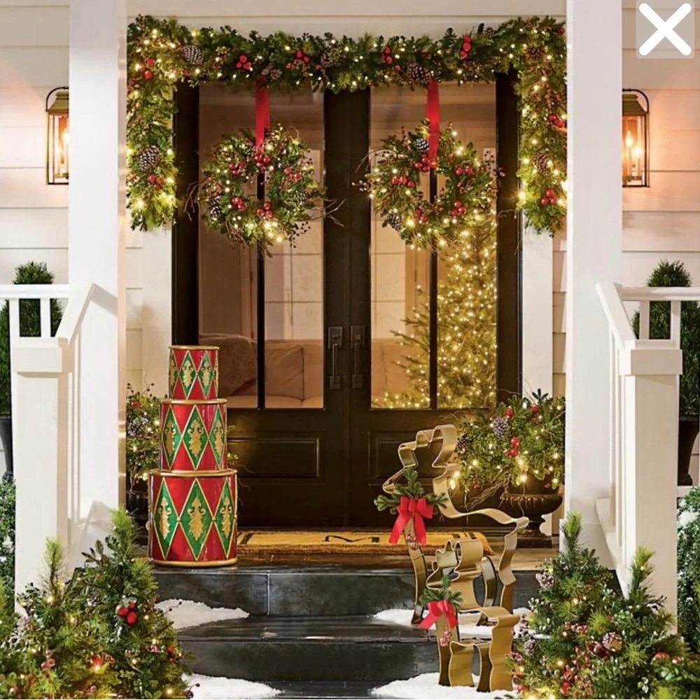 Frontgate Holiday Garland - Cordless - 6 ft - NWT
